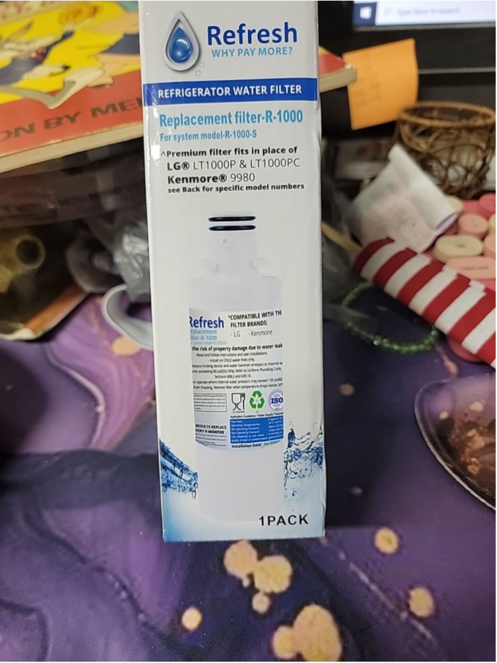 Refrigerator Water Filter R-1000-S LG LT1000P LT1000PC Kenmore 9980‎ New